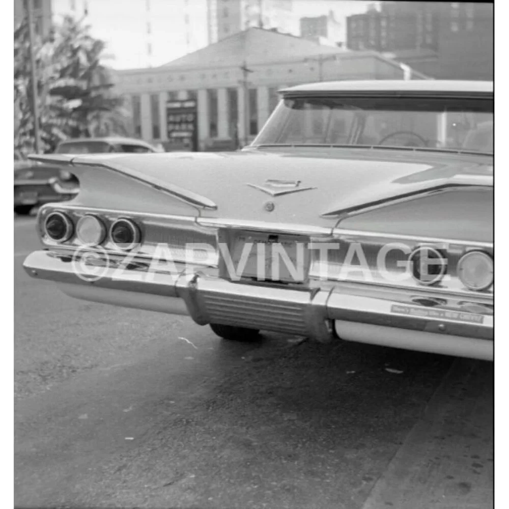 Vtg 1960s Chevy Chevrolet Impala Classic Car D.N.C. Licenses Plate Photo #1214